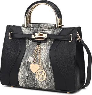 MKF Collection Women's Satchel Bag,Vegan Leather Top Handle Shoulder Bag Handbag Purse by Mia K