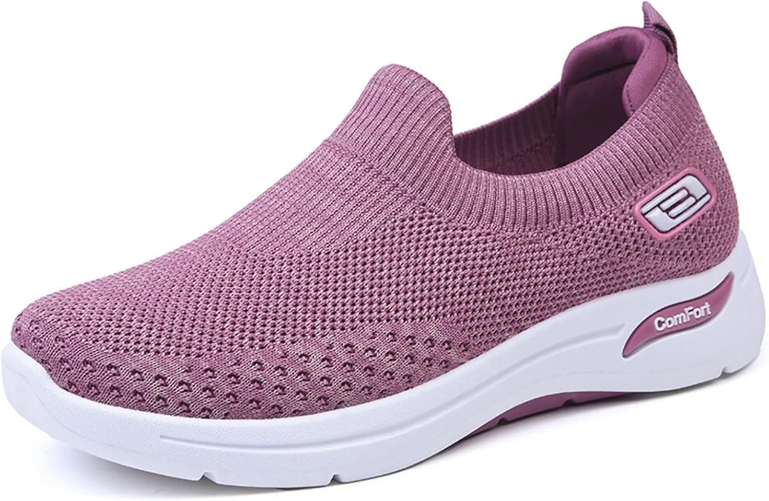 Mmoneyake Womens Slip On Walking Shoes Slip On Casual Mesh-Comfortable Tennis Workout Sneakers Comfort Lightweight Breathable Sock Shoe Non-Slip Mesh Casual Fashion Tennis Running Sneakers