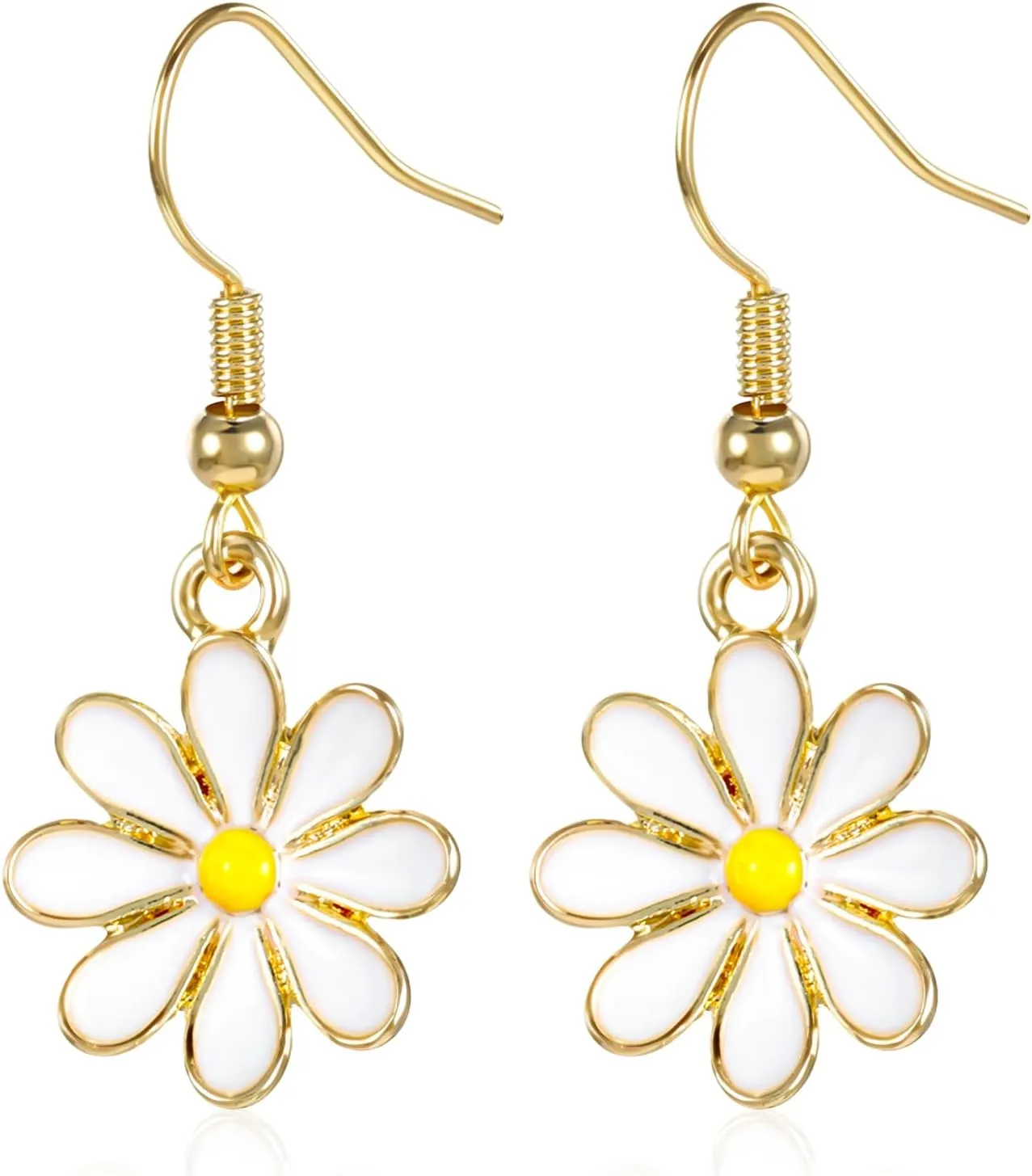 Molain Daisy Earrings for Women, Cute Sunflower Dangle Earrings Bohemian Sunflower Earrings Daisy Flower Hook Earrings Statement Jewelry Gift for Women Sweet Earrings