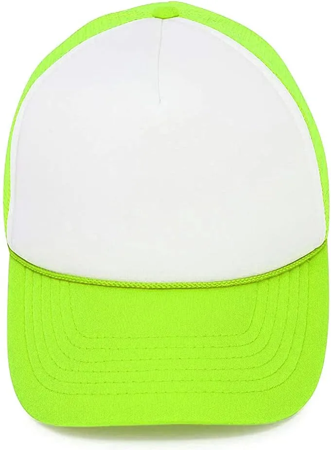 MR.R Sublimation Blanks Polyester Mesh Cap Mesh Hat Two Tone Trucker Summer Mesh Cap with Adjustable Snapback,2pcs per Pack
