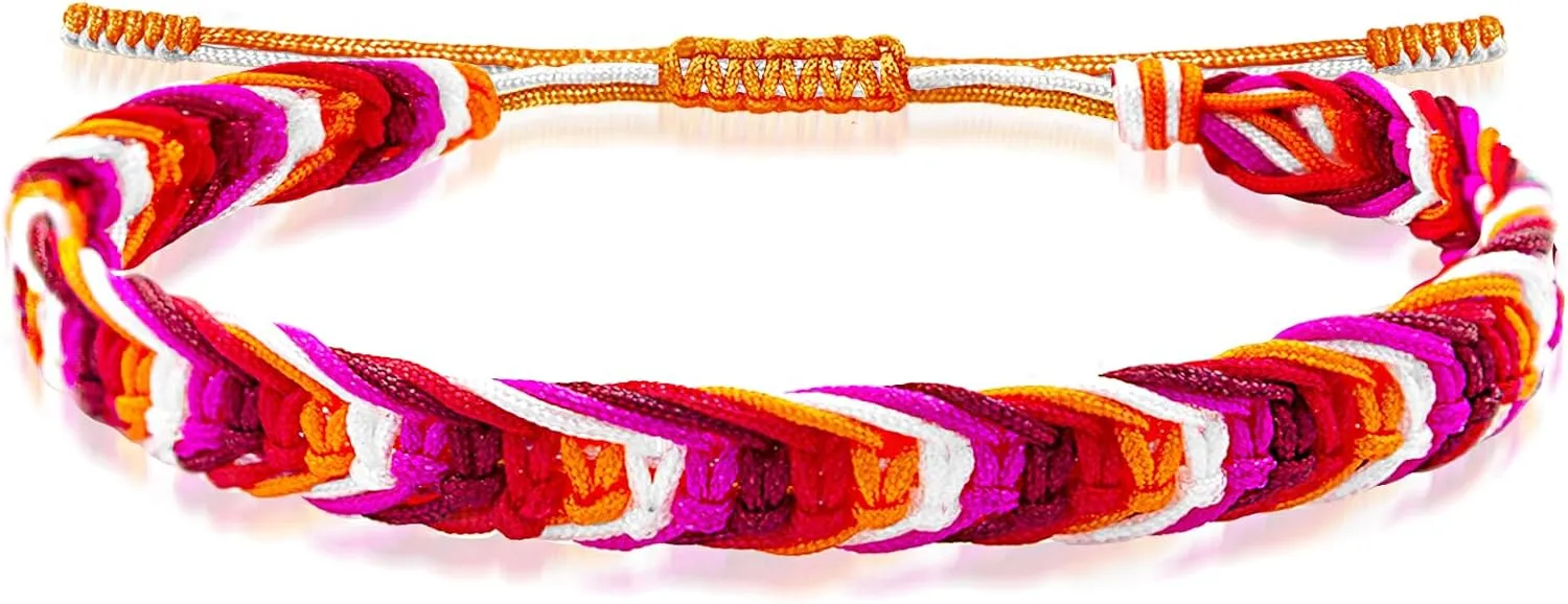 Nanafast LGBTQ Rainbow Pride Bracelets for Women Men Bisexual Lesbian Transgender Pansexual Nonbinary Asexual Gender Fluid Handmade Braided LGBT Pride Bracelets for Pride Month LGBTQ Community