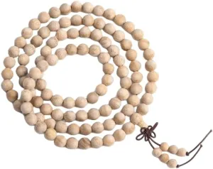 Natural Golden Phoebe Silkwood 8mm 108 Mala Beads, Spiritual, Meditation Beads, Reiki, Japa Mala, Buddhist Prayer Beads, Yoga Bracelet, healing beads LKMALA-RRGU-2614