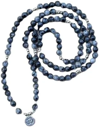 Natural Labradorite 8mm 108 Mala Beads, Spiritual, Meditation Beads, Reiki, Japa Mala, Buddhist Prayer Beads, Yoga Bracelet, healing beads LKMALA-RRGU-3360