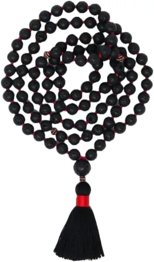 Natural Lava 8mm 108 Mala Beads, Spiritual, Meditation Beads, Reiki, Japa Mala, Buddhist Prayer Beads, Yoga Bracelet, healing beads LKMALA-RRGU-3959