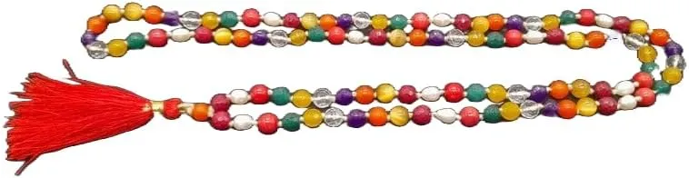 Natural Navratna Gemstones 8mm 108 Mala Beads, Spiritual, Meditation Beads, Reiki, Japa Mala, Buddhist Prayer Beads, Yoga Bracelet, healing beads LKMALA-RRGU-3161