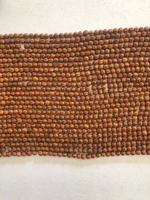 Natural Rudraksh 8mm 108 Mala Beads, Spiritual, Meditation Beads, Reiki, Japa Mala, Buddhist Prayer Beads, Yoga Bracelet, healing beads LKMALA-RRGU-3107