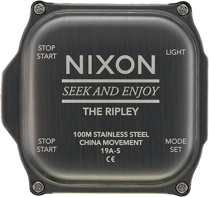NIXON Ripley A1267 - Analog and Digital Watch for Men - Expedition and Adventure Sport Watch - Men's Fashion Watch - 47mm Watch Face, 23mm PU Band