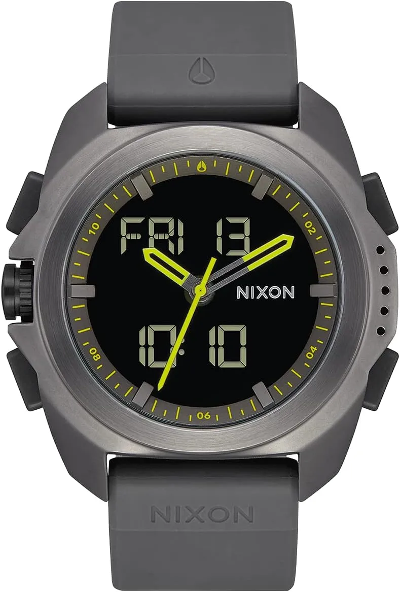 NIXON Ripley A1267 - Analog and Digital Watch for Men - Expedition and Adventure Sport Watch - Men's Fashion Watch - 47mm Watch Face, 23mm PU Band