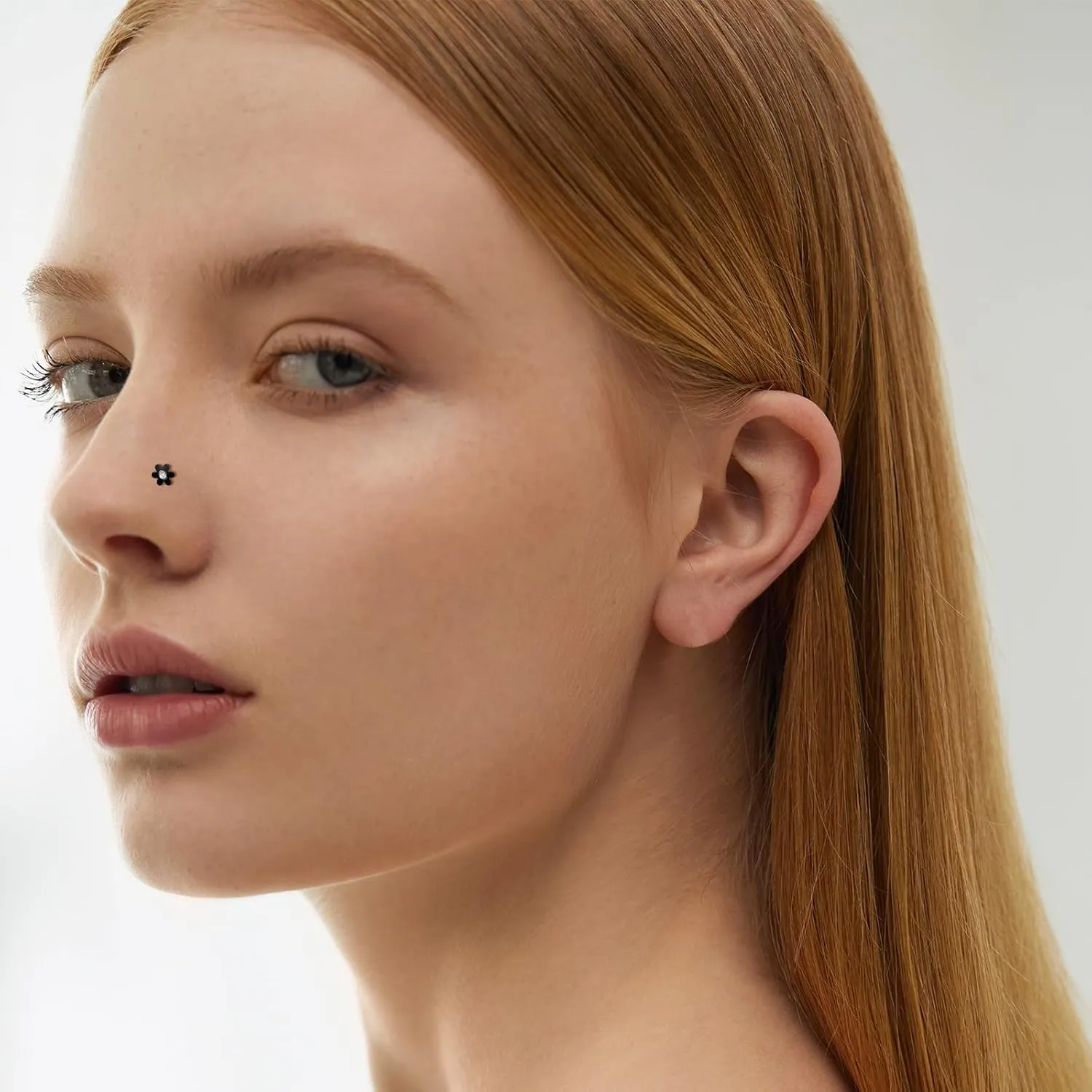 ONESING 9-40 Pcs Nose Rings - Hoops, Studs & L Shape - Hypoallergenic Stainless Steel Nose Piercings for Women & Men