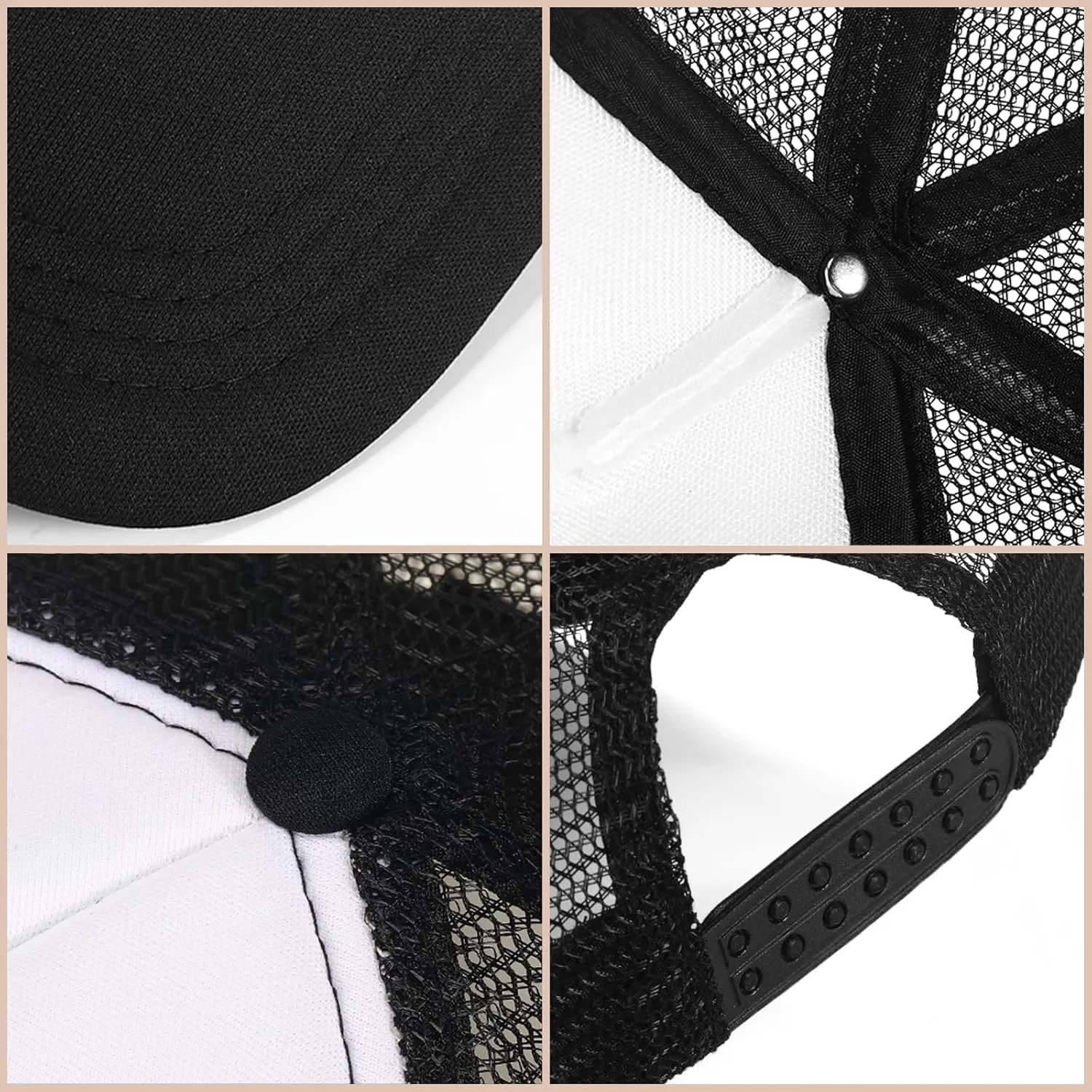 ORJ Unisex Sublimation Blank Mesh Baseball Cap Polyester Mesh Trucker Hat Bulk