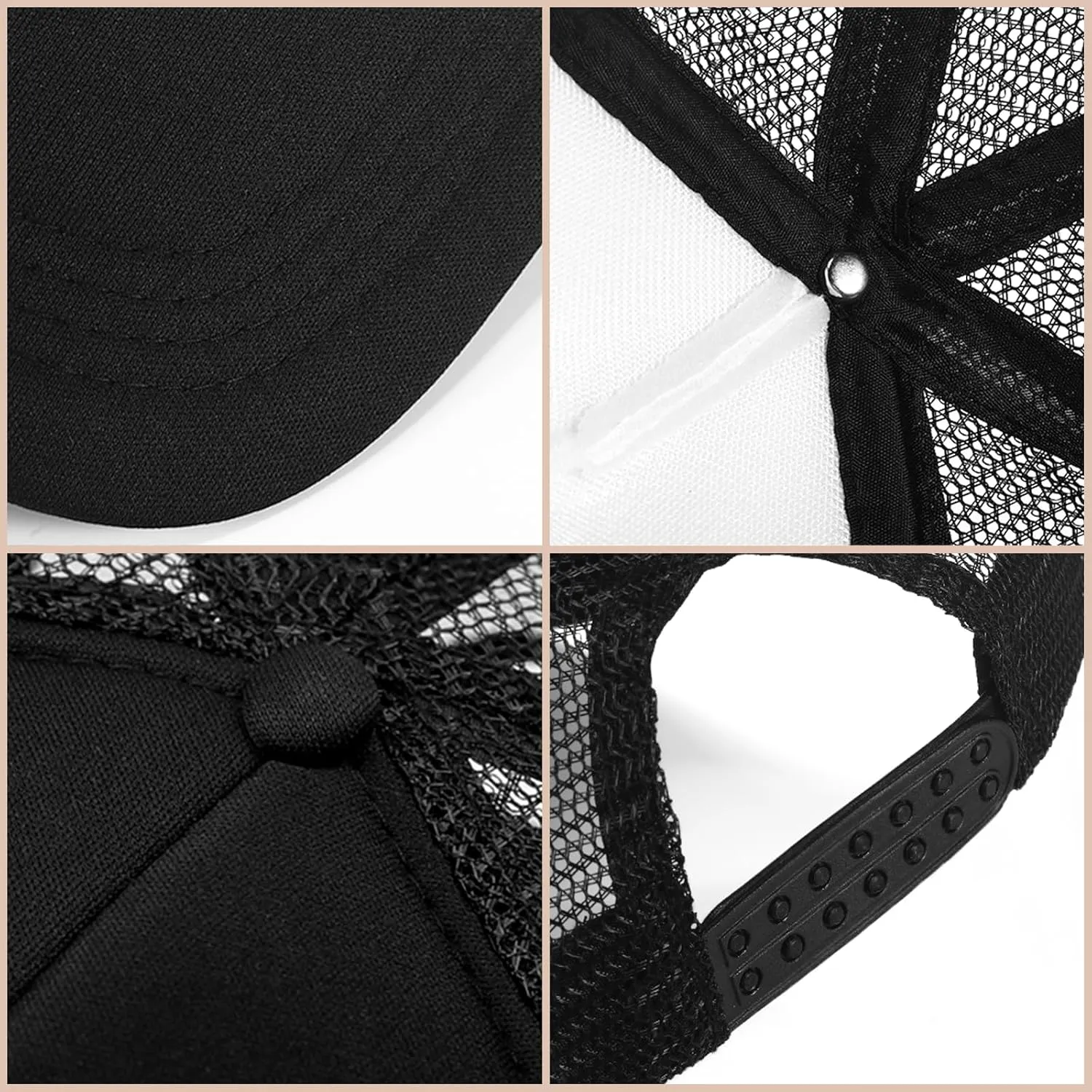 ORJ Unisex Sublimation Blank Mesh Baseball Cap Polyester Mesh Trucker Hat Bulk