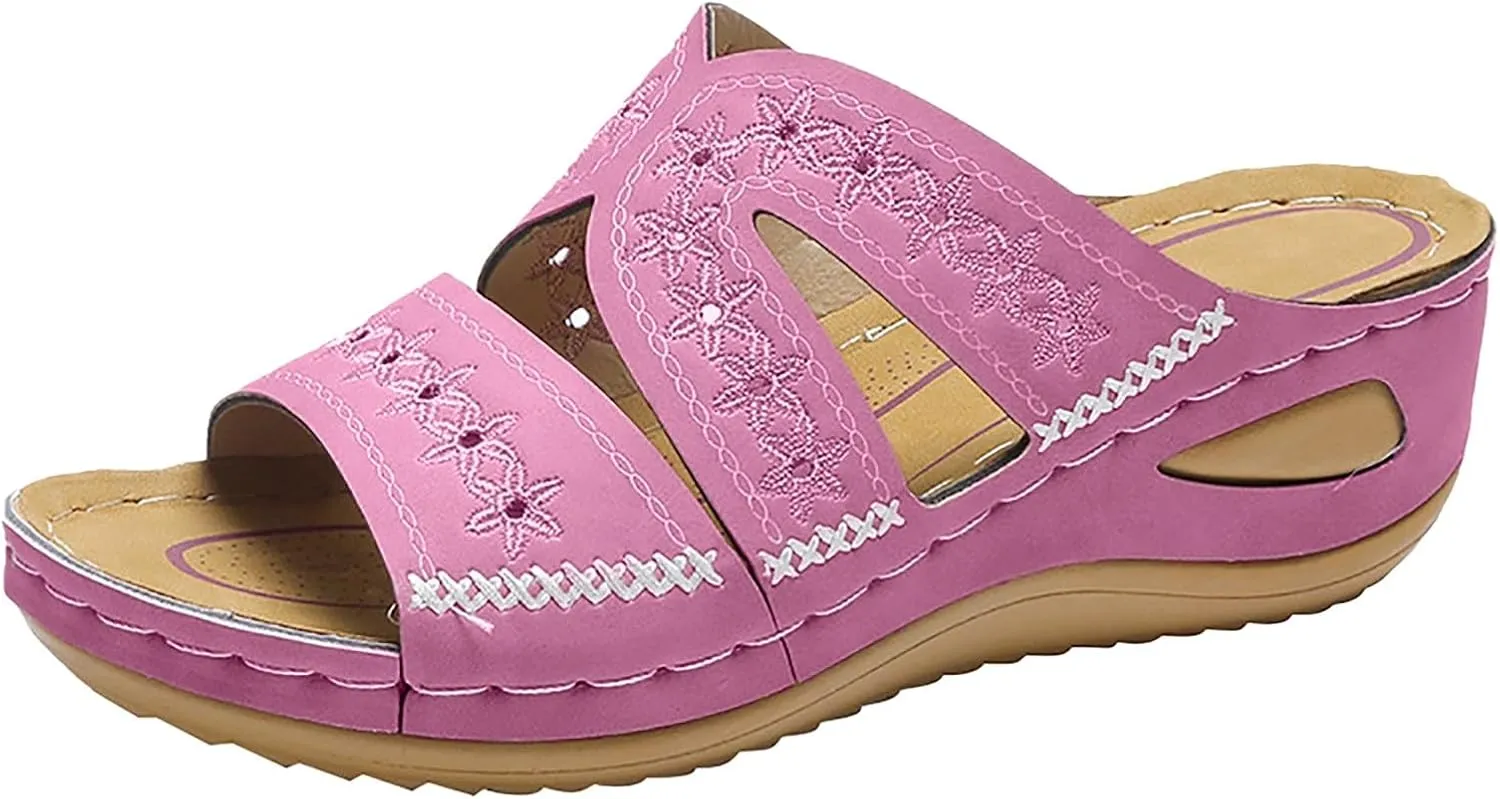 Orthopedic Sandals for Women Dressy Comfortable Arch Support Wedge Sandals Best Walking Flip Flops Sandals 2025