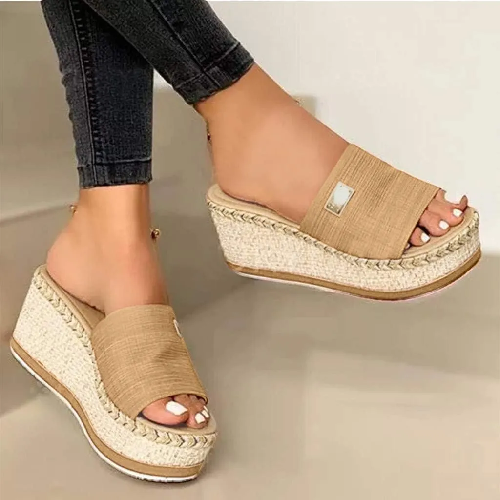 Orthopedic Sandals for Women Dressy Summer Orthotic Slides Shoes Wide Width Comfortable Walking Sandals with Arch Support