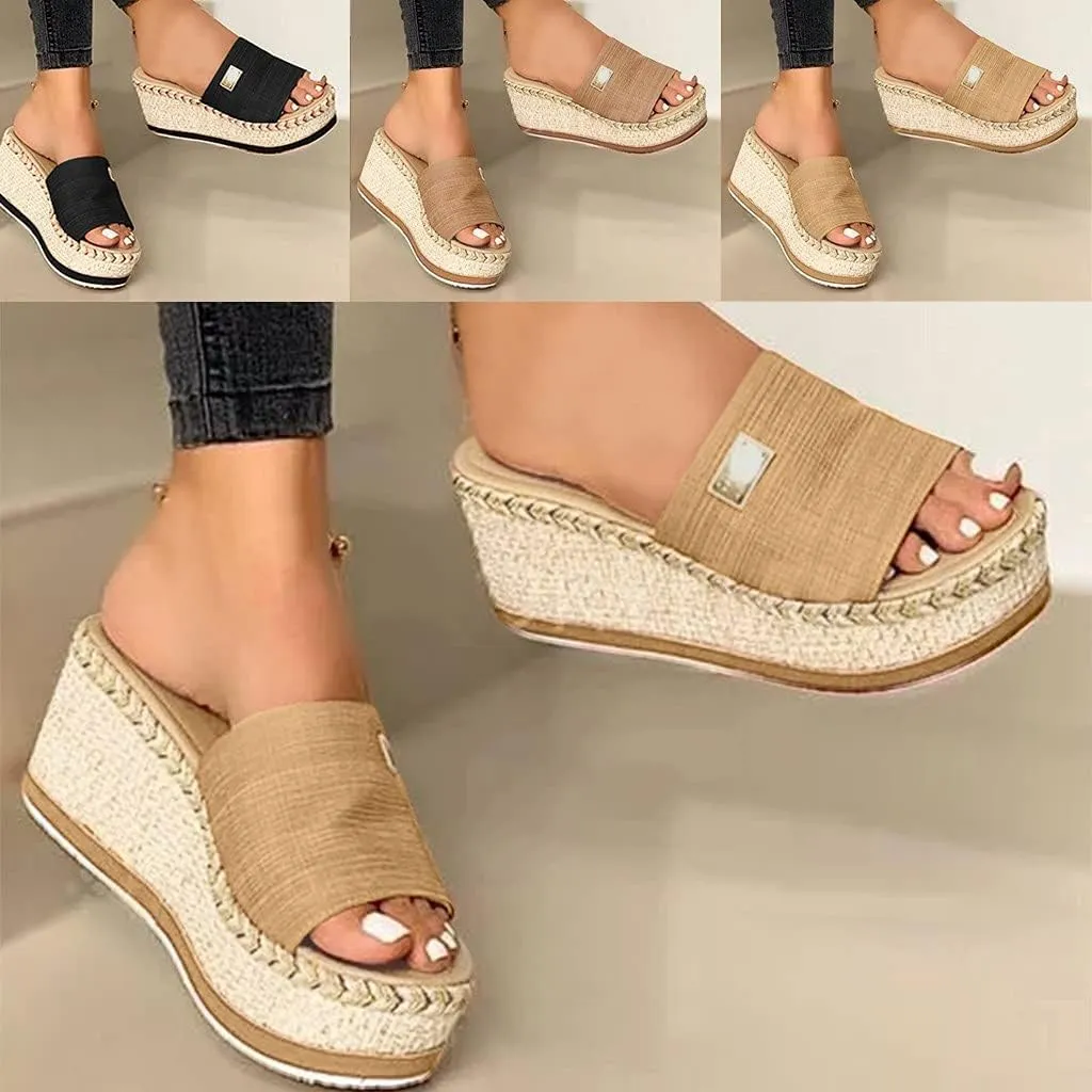 Orthopedic Sandals for Women Dressy Summer Orthotic Slides Shoes Wide Width Comfortable Walking Sandals with Arch Support