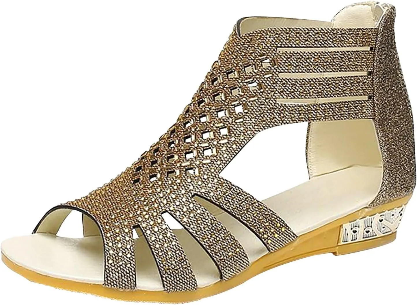 orthopedic sandals for women Summer Sandals for Women Women's Beach Flats Sandals Bohemia Summer Beaded Ankle Strappy Sandal Dressy