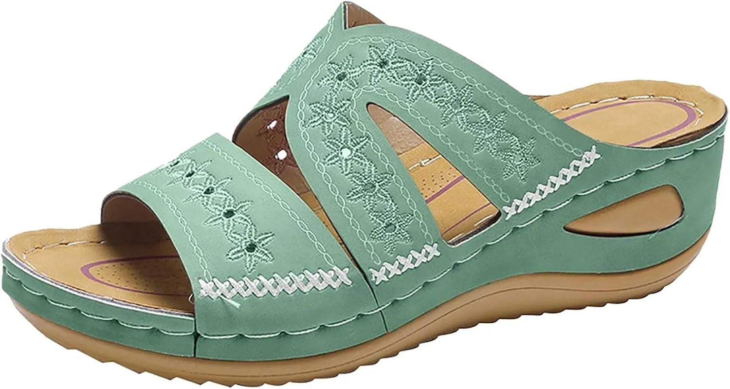 Orthopedic Sandals for Women, Women Dressy Summer Comfortable Sandals Wedge Sandals Arch Support Flip Flops Sandals