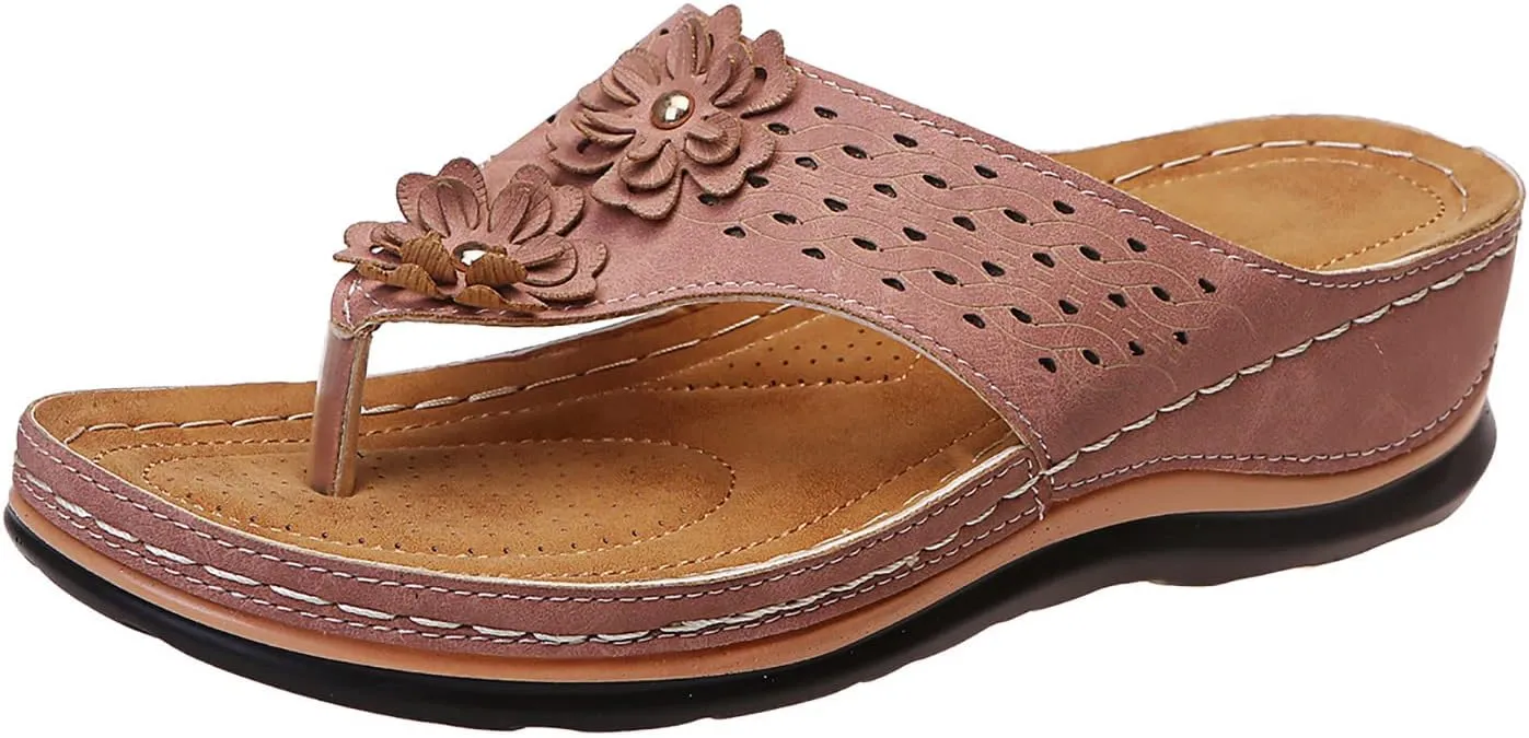 Orthopedic Sandals for Women,Womens Sandals with Arch Support Sandals Flip Flops Wedge Walking Sandals Platform Sandals Shoes