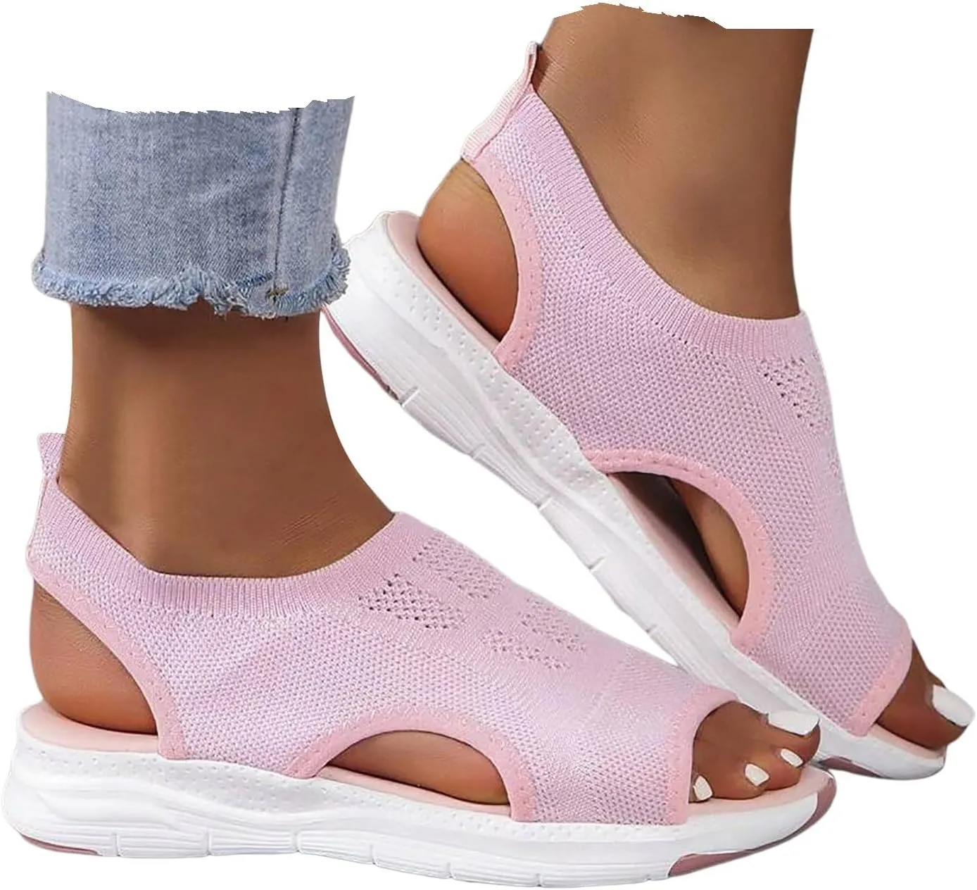 Orthopedic Walking Mesh Sandals for Women 2025,Summer Breathable Open Toe Beach Vacation Tennis Shoes Trendy Casual Arch Support Mesh Sandal