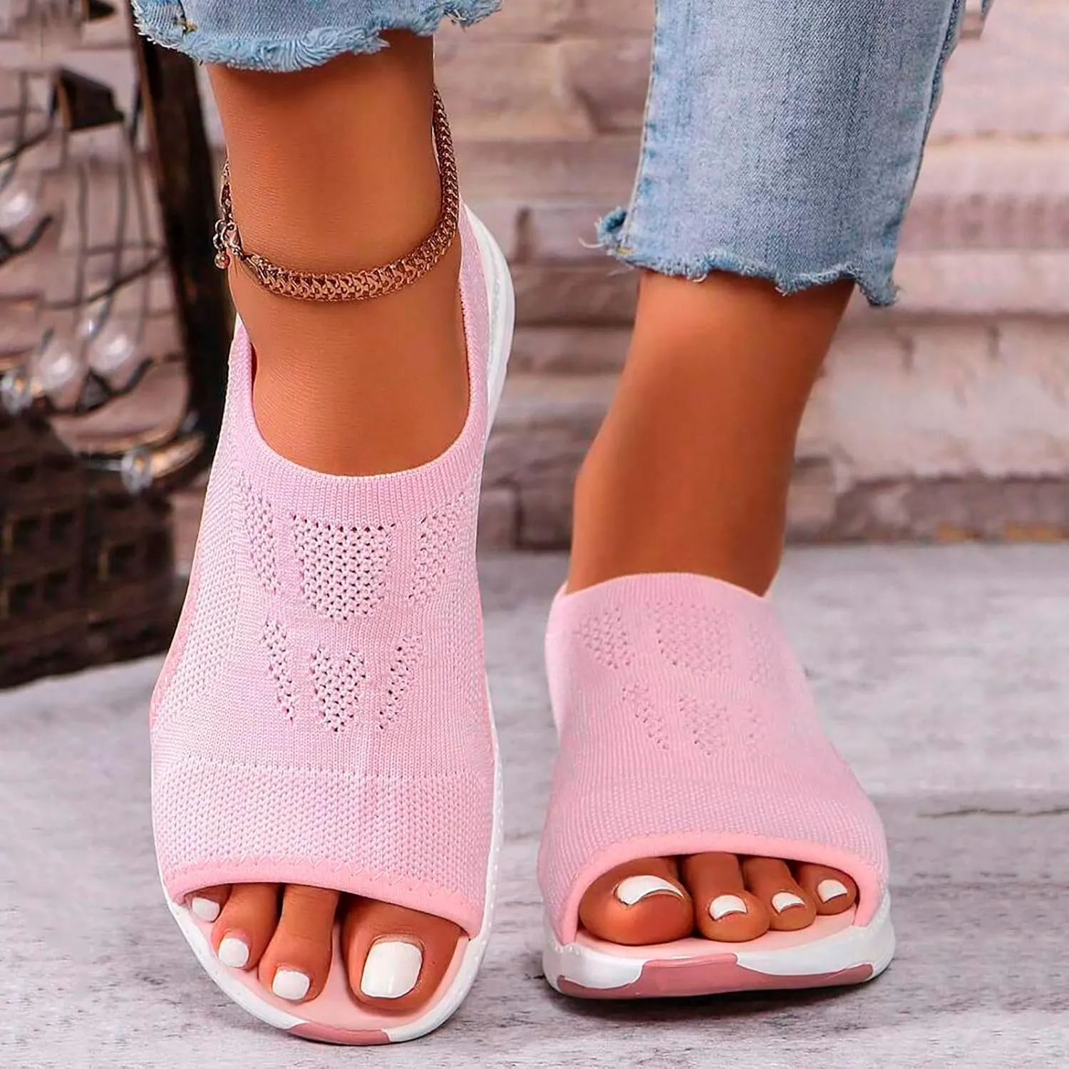 Orthopedic Walking Mesh Sandals for Women 2025,Summer Breathable Open Toe Beach Vacation Tennis Shoes Trendy Casual Arch Support Mesh Sandal