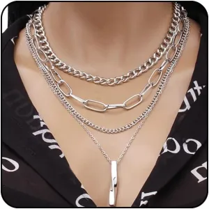 Otxas 14K Gold Choker Necklaces for Women Layered Necklaces for Women Trendy Gold Chain Link Necklace for Women Boho Jewelry