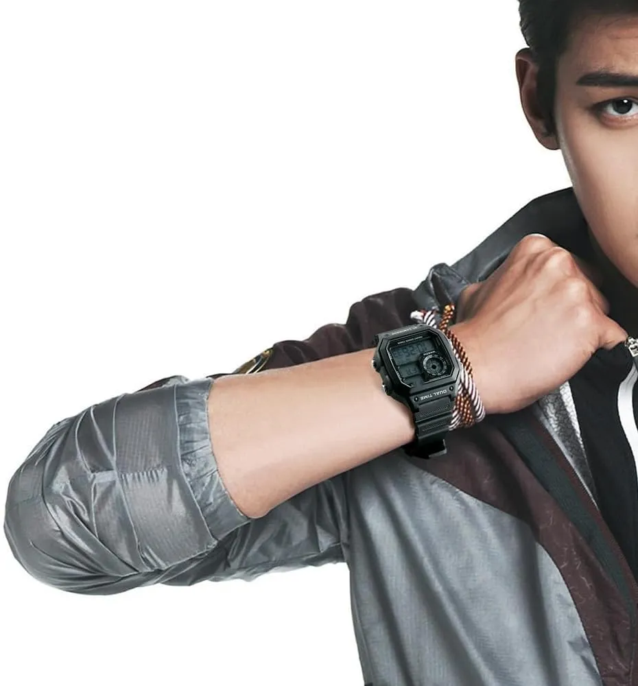 PASOY Men's Digital Multi-Function Watches Dual Time Alarm Stopwatch Countdown Backlight Waterproof Watch