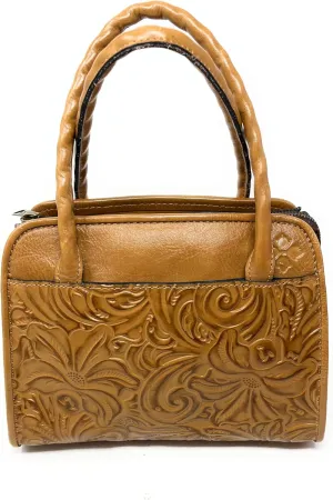 Patricia Nash Paris Satchal, Burnished Tooled Colors Collection