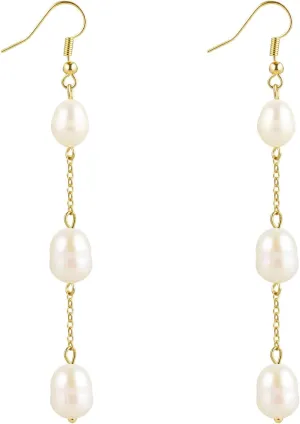 Pearl Drop Earrings for Women, Bridesmaids Earrings, Bridal Earrings, Freshwater Pearl Earrings for Wedding Jewelry Gifts