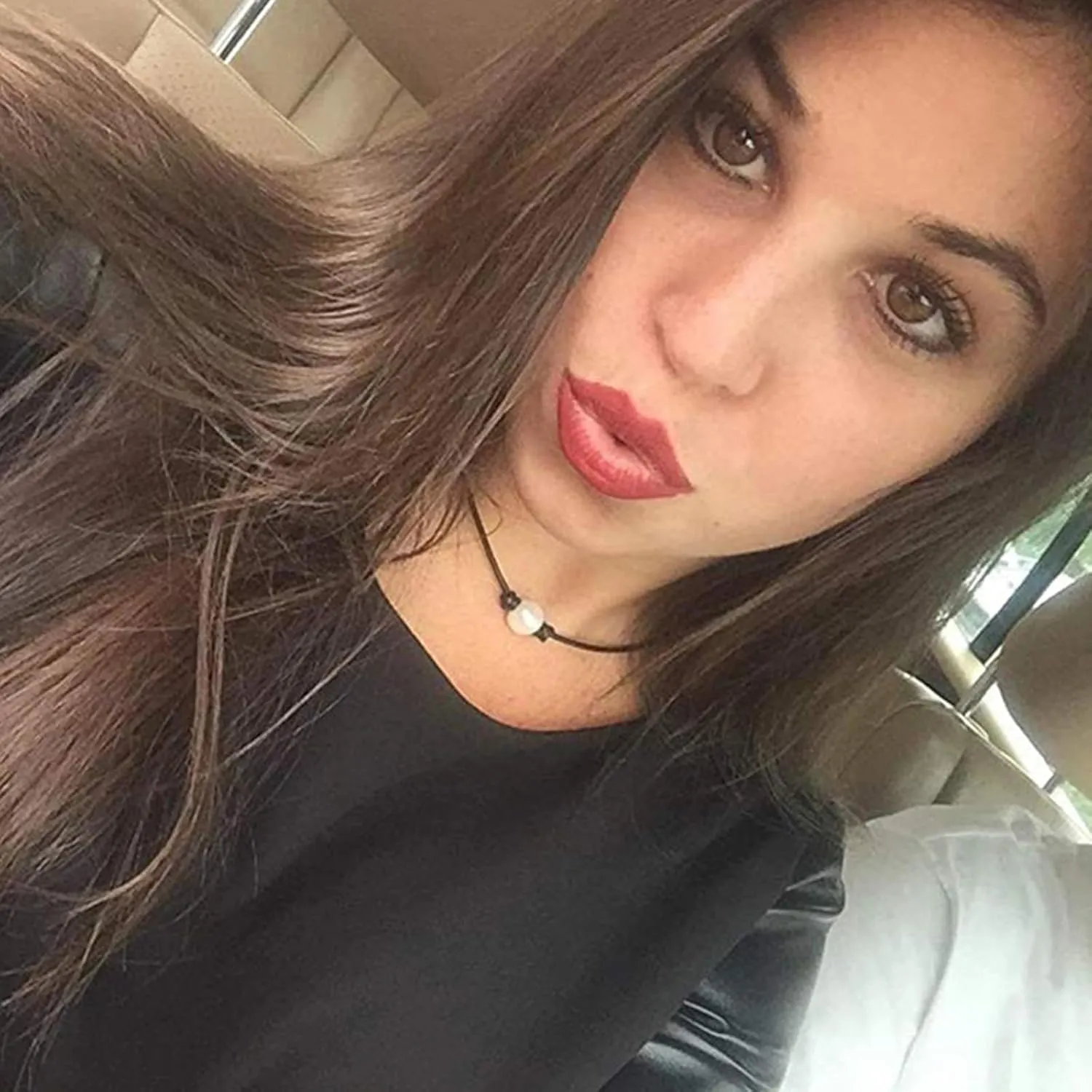 Pearl Necklace Single Pearl Choker Necklace for Women Leather Cord Choker for Teen Girls Handmade Choker Jewelry Gift
