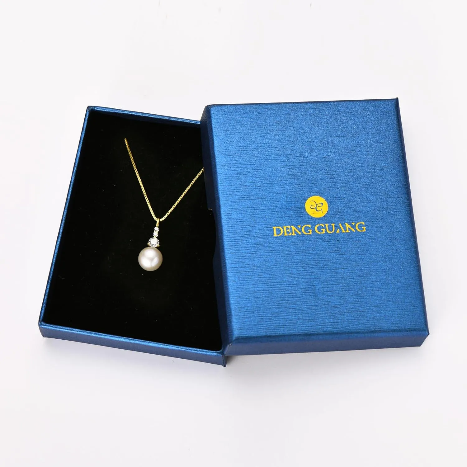 Pearl Necklaces for Women, Sterling Silver Freshwater White Pearl Pendant Necklace with Moissanite Pearl Jewelry Gifts for Wife Mom