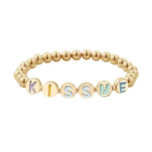 Personalized Bracelets for Women,Taylor Bracelet Custom Beads Bracelets Friendship Bracelet with Name Custom Letters Bracelets Handmade Jewelry Gift (Colorful Bead)