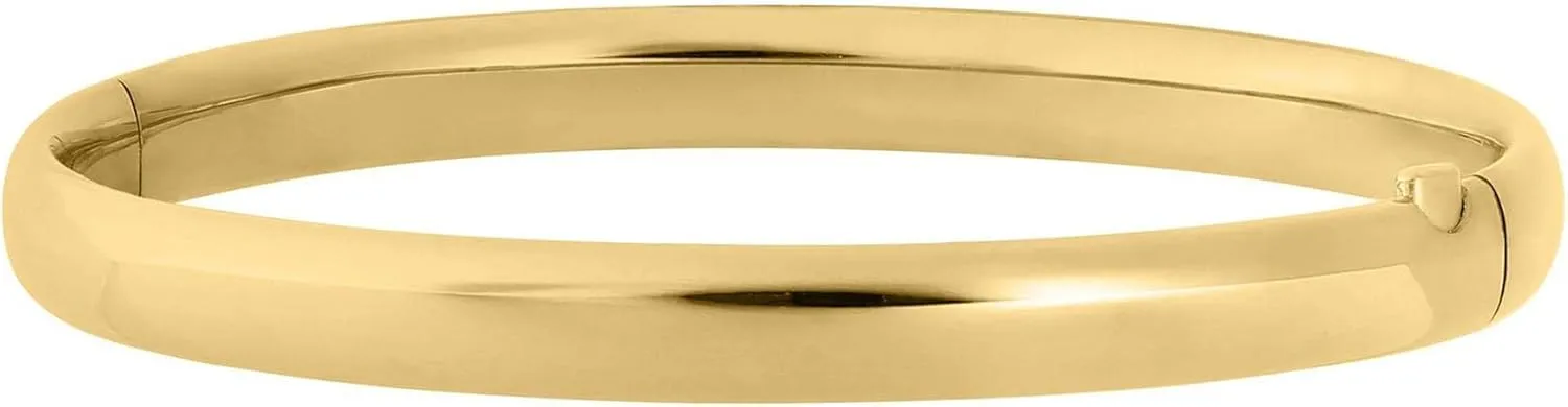 Polished Gold Filled Bangle Bracelet | 6mm