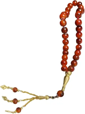 Prayer Beads Bracelet,Elegant Glass Prayer Beads Rosary Hand Chain 33 Bead Bracelet Meditation Rosary Jewelry for Men and Women