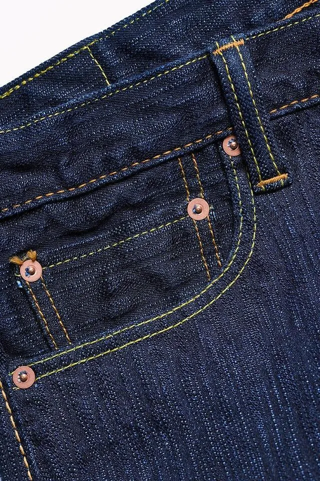 Pure Blue Japan - [1167] 13oz Extra Slub Stretch Denim Relaxed Tapered One Wash - Indigo