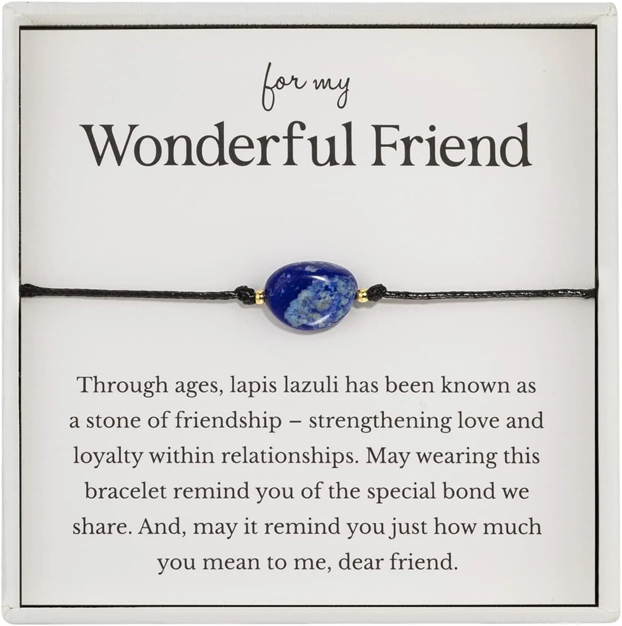 RareLove Friendship Bracelet Lapis Lazuli Healing Bracelets for Women,Healing Crystal Best Friend Adjustable Beaded Strand Bracelets Protection Long Distance Touch Bracelets