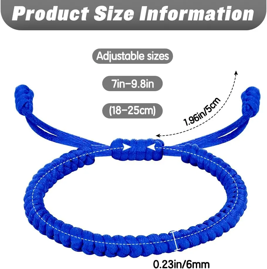 Red Bracelets for Women Protection Red Protection Bracelet Valentines Gift Red String Bracelet String Men 2PCS Valentines Day Gift for Couple Friend Gifts for Women Birthday Gifts Red Blue Black
