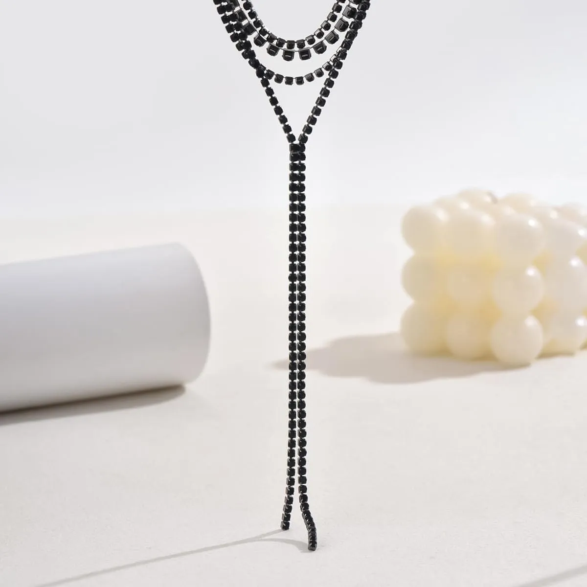 Ronglry Rhinestone Choker Necklace for Women Silver Diamond Choker Necklaces for Women Sparkly Crystal Rhinestone Necklace for Women Silver Chokers for Women Party Prom Wedding Jewelry Accessories