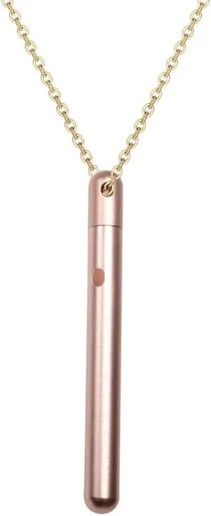 Rose Gold Long Initial Necklaces for Women,Sexy Personalized Bar Y-Necklaces, Rechargeable 2-In-1 Necklace Gifts for Wife