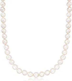 Ross-Simons 8-9mm Cultured Pearl Necklace With Sterling Silver