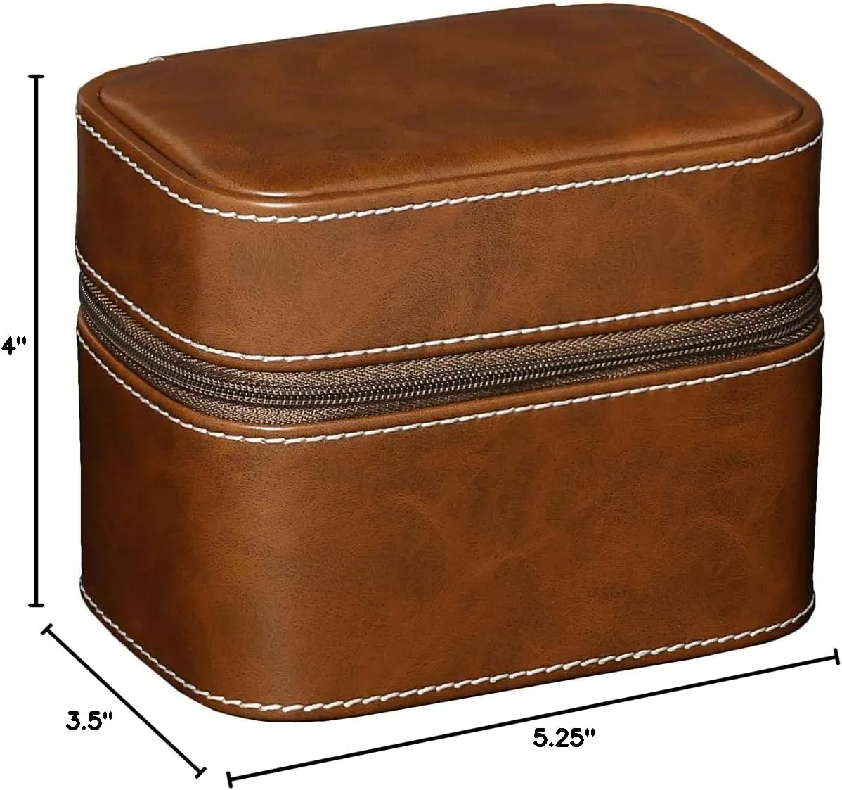 ROTHWELL 2 Watch Travel Case Storage Organizer for 2 Watches | Tough Portable Protection w/Zipper Fits All Wristwatches & Smart Watches Up to 50mm