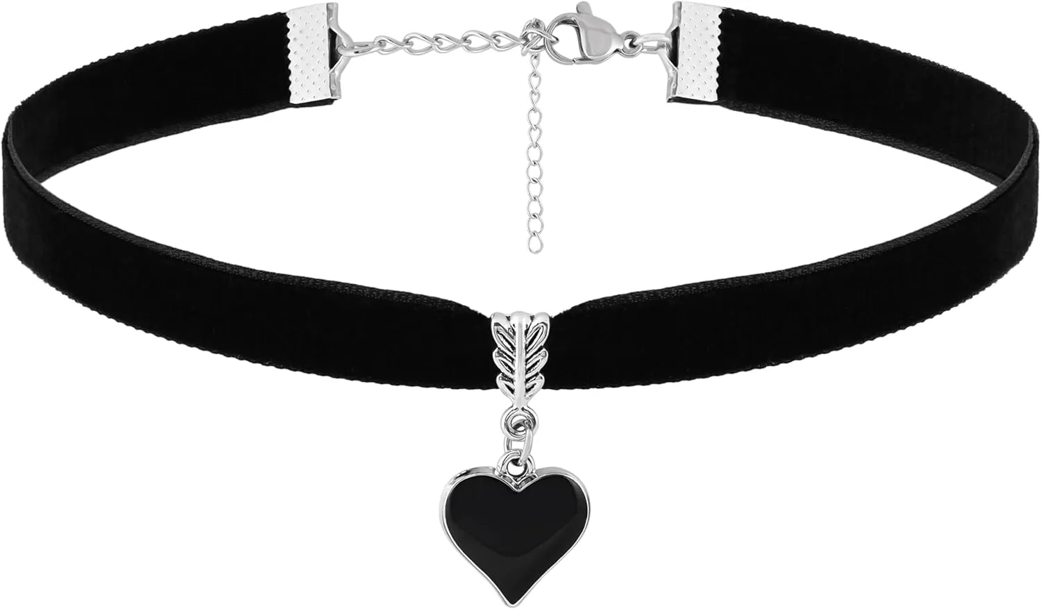 Sacina Black Heart Choker, Black Choker, Gothic Vintage Necklace, Valentine Gift, Christmas Jewelry Gift For Women