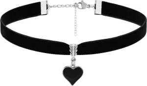 Sacina Black Heart Choker, Black Choker, Gothic Vintage Necklace, Valentine Gift, Christmas Jewelry Gift For Women