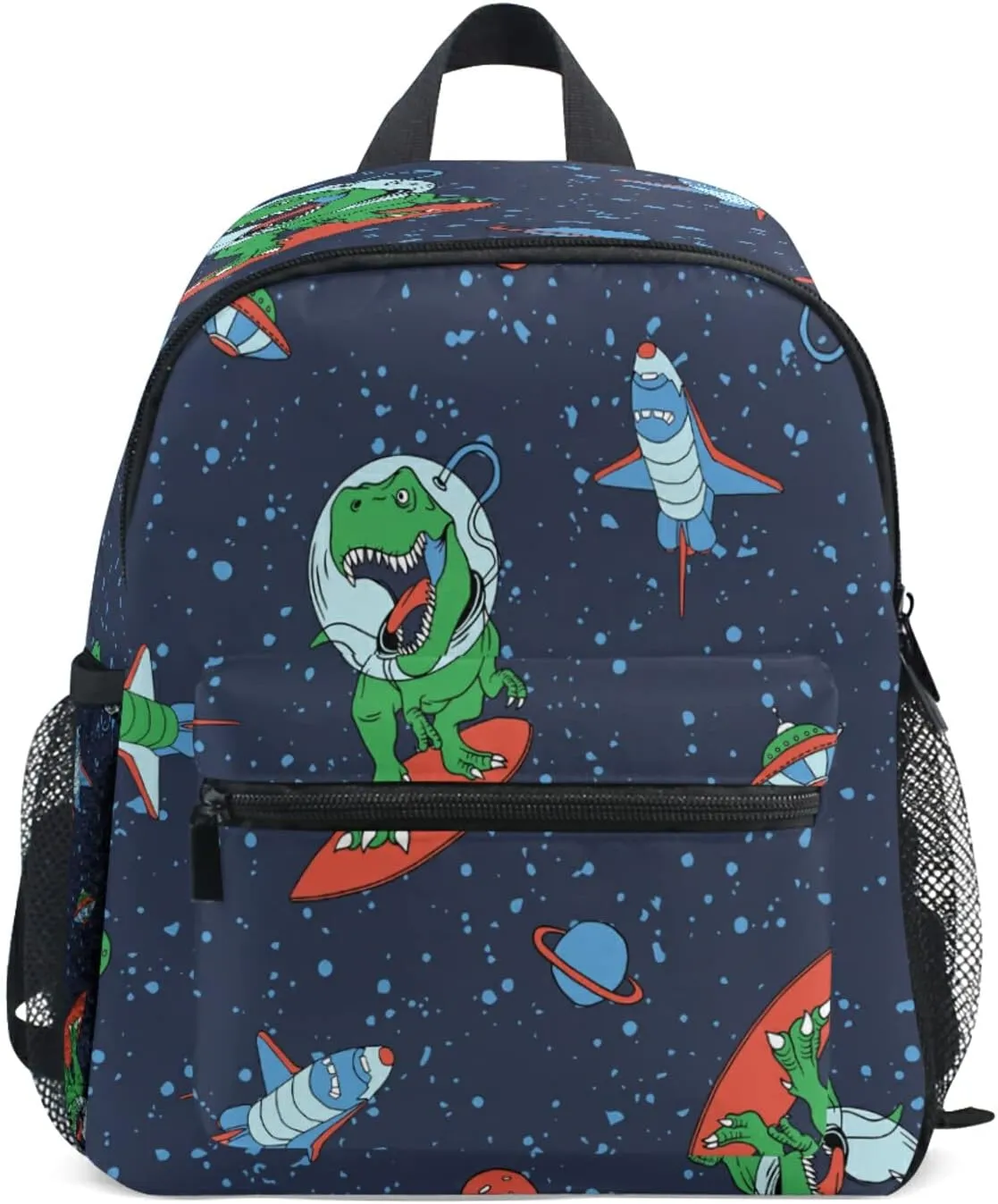 senya Astronaut Dinosaur Kids Backpack with Chest Clip, Toddler Schoolbag Preschool Bag for Girls Boys