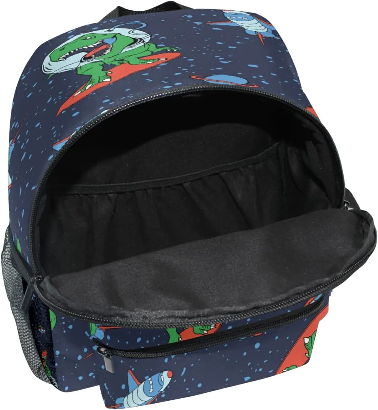 senya Astronaut Dinosaur Kids Backpack with Chest Clip, Toddler Schoolbag Preschool Bag for Girls Boys