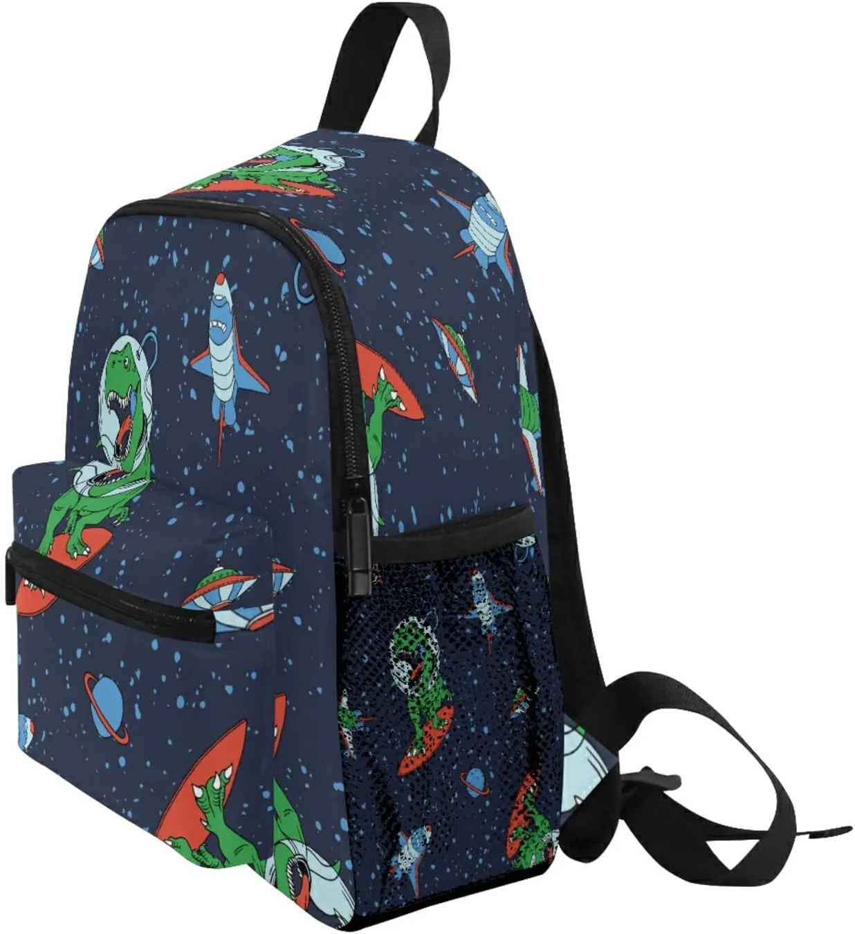 senya Astronaut Dinosaur Kids Backpack with Chest Clip, Toddler Schoolbag Preschool Bag for Girls Boys