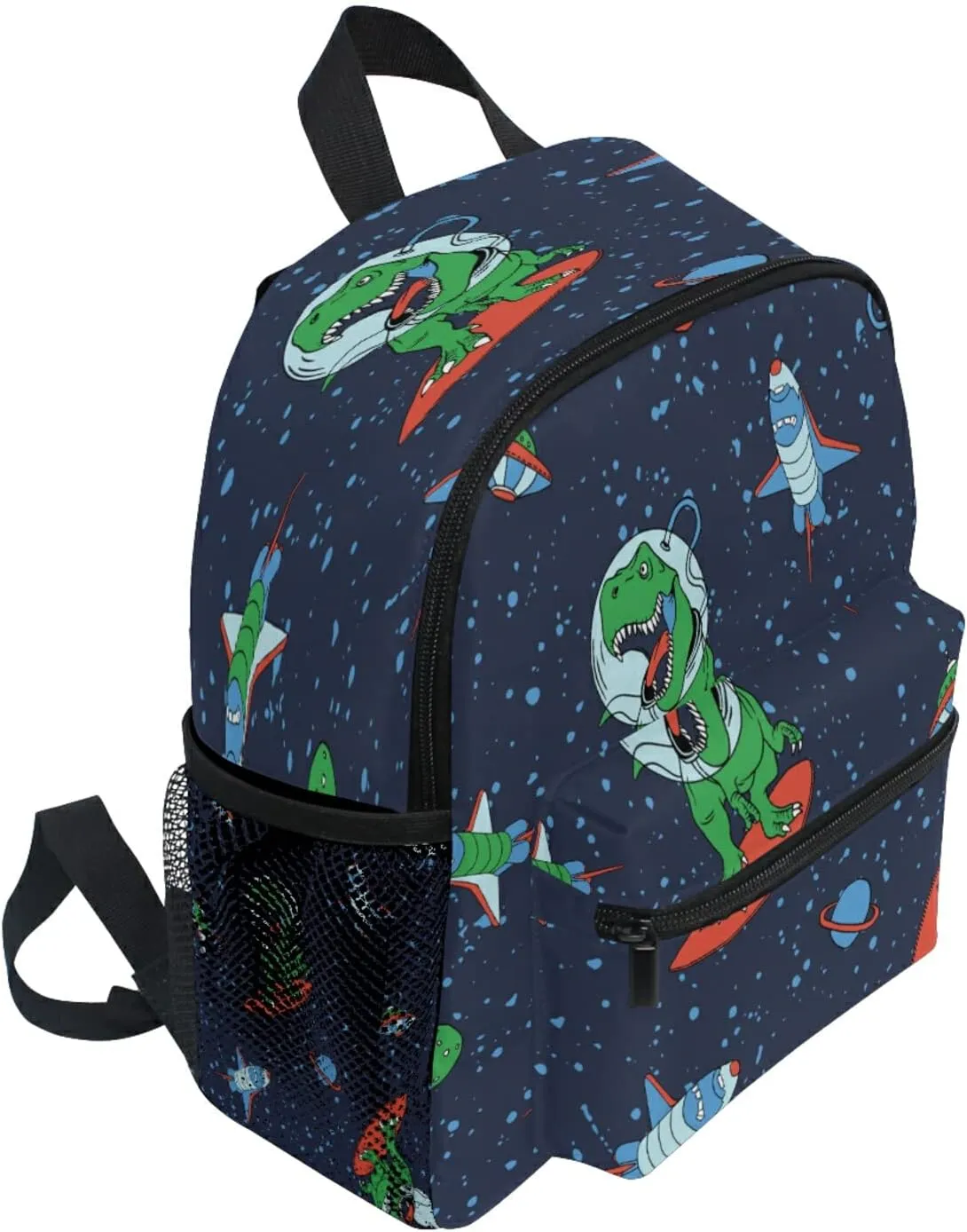 senya Astronaut Dinosaur Kids Backpack with Chest Clip, Toddler Schoolbag Preschool Bag for Girls Boys
