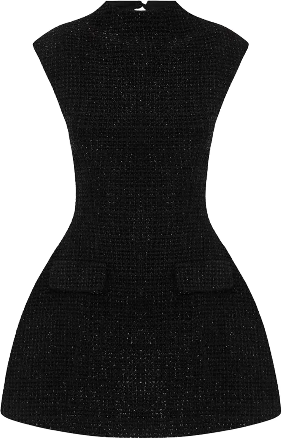 SHESEEWORLD Women's Cap Sleeve Mock Neck Sexy Cutout Backless Button Mini Dress A Line High Waist Slim Cocktail Party Dresses