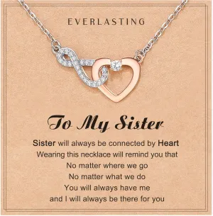 Shonyin Dainty Heart-felt Infinity Heart Necklace for Mother Daughter Girlfriend Soulmate Grandma Granddaughter Mother-in-law Friend Bonus Mom Bonus Daughter