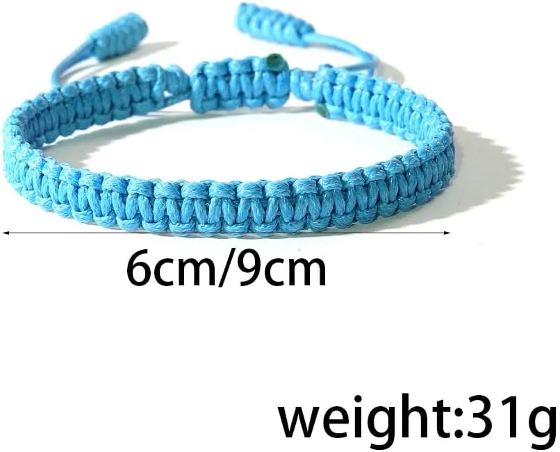 Simple Handmade Knitted String Bracelets Adjustable Braided Rope Bracelets Anklet Kabbalah Protection Waterproof Summer Beach All-matching Surfer Bracelets Anklet Lucky Jewelry