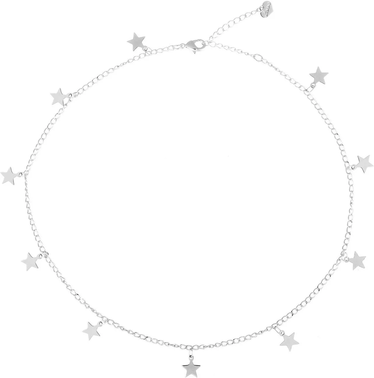 S.J JEWELRY Women Simple Delicate Full Moon 14K Gold Plated/Rose Gold/Silver Plated Layered Pendant Handmade Star Chokers Necklaces