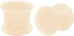 Skin Implant grade sili Double Flare Flesh Tunnels Ear Plugs Stretching Stretchers Piercing SI03 2Pcs